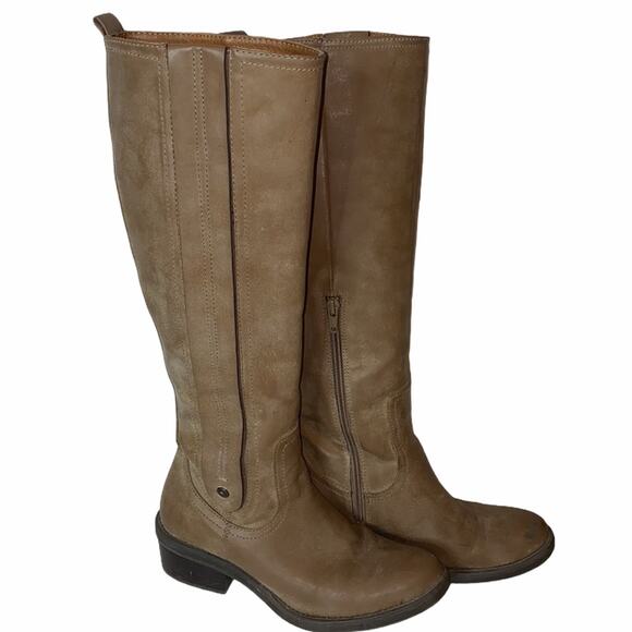 Calvin Klein Raelin 2 Leather Tall Boots 6 - Picture 1 of 13